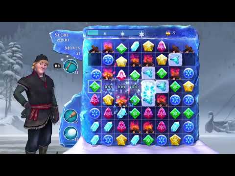 Frozen Free Fall: Snowball Fight Level 232 Walkthrough, No Power Ups