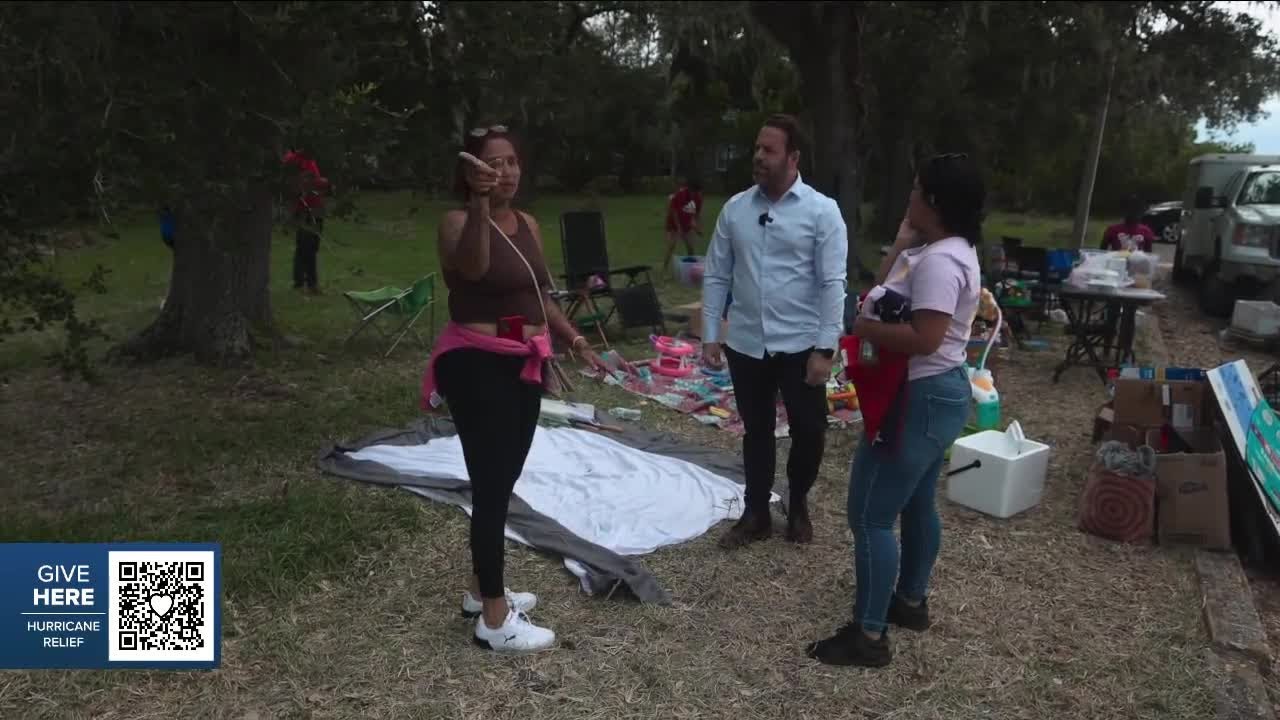 Milton survivors sleep near Florida Best Buy parking lot after losing their homes