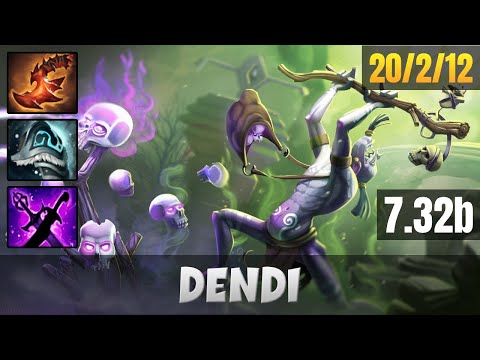 DENDI Witch Doctor MID LANE Gameplay WITH 20 KILLS | Dota 2 Full Game