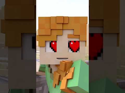 Steve flirts and kissing 😍 with Alex ❤️ -Minecraft animations #shorts