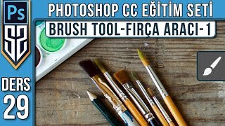 29: Brush Tool Fırça Aracı 1:Fırça Büyüklüğü Sertliği Açısı Ayarlama | Photoshop Dersleri