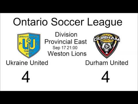 FC Ukraine U.  vs  Durham U. FA  4-4. Soccer. Goals