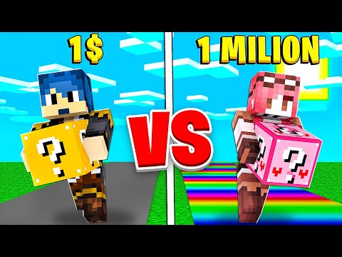 LUCKY BLOCK DA 1€ VS LUCKY BLOCK DA 1.000.000€! - MINECRAFT