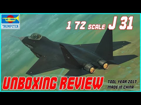 TRUMPETER 1/72 J-31(FC-31) GYRFALCON UNBOXING REVIEW