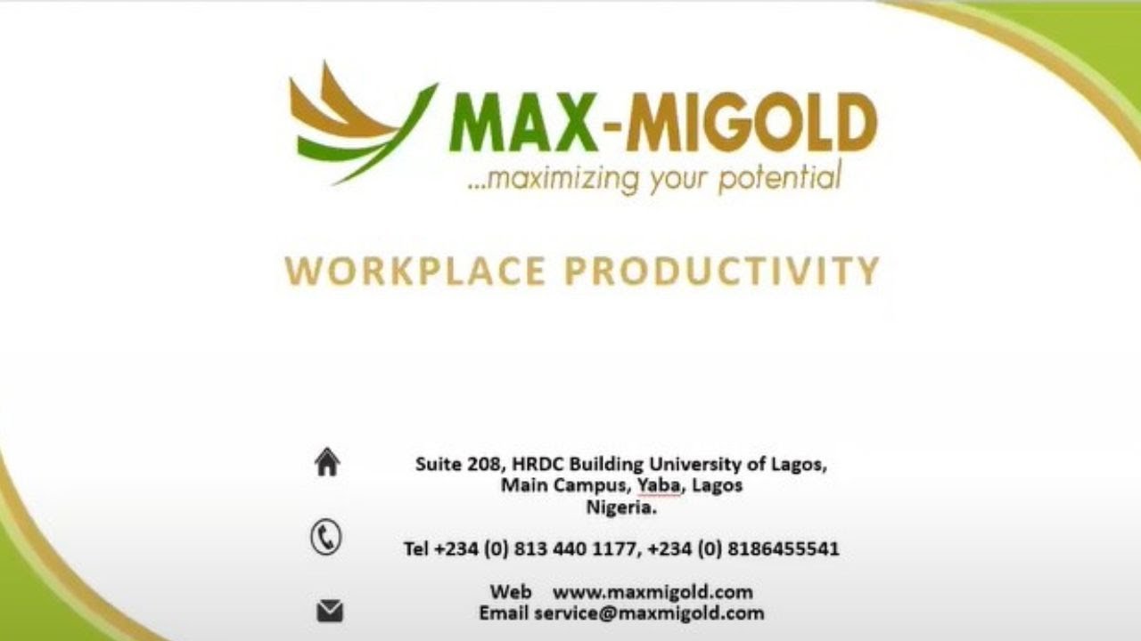 FMMC COURSE 27 WORKPLACE PRODUCTIVITY
