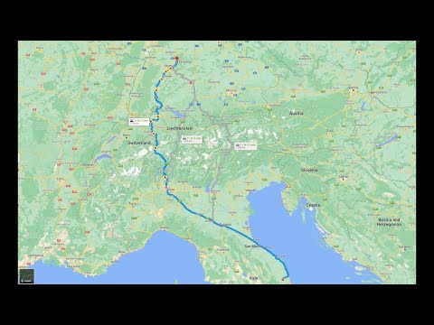 TIMELAPSE Italy to Germany 4K Italian Traffic, Swiss Alps and driving on the German Autobahn