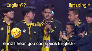 did sanz speak English or indo?? Can guess guys? | just funny moments…..