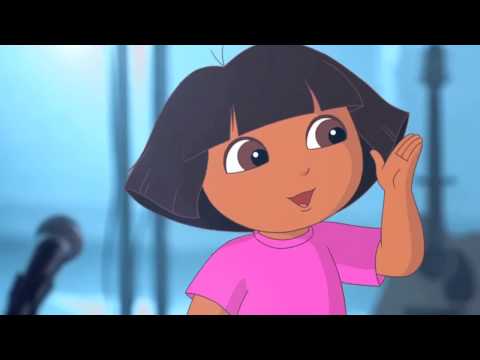 Thalia with Dora the Explorer Canta Canta Canta.