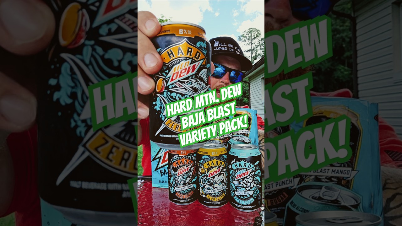 Hard MTN. Dew Baja blast variety pack!#hardmtndew #bajablast #summerdrinks #drinkstotry #beverages