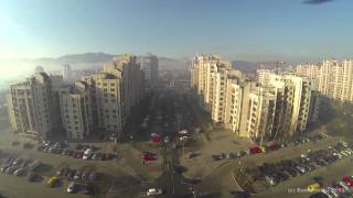 preview picture of video 'Flight through Sjenjak, Tuzla, Bosnia and Herzegovina in the winter morning'