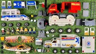 Merakit Mainan Bongkar Pasang | Mobil Polisi, Ambulan, Truk Pemadam, Pesawat Capung
