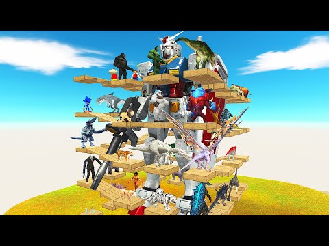 Deadly FPS Parkour Around GUNDAM - Animal Revolt Battle Simulator
