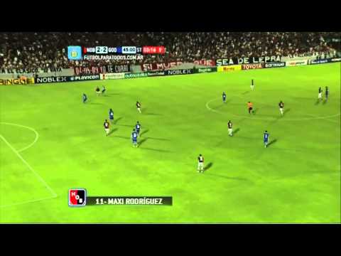 Gol de Maxi Rodríguez.Newell's 2 Godoy Cruz 2.Fecha 13. Torneo Primera División 2014.FPT