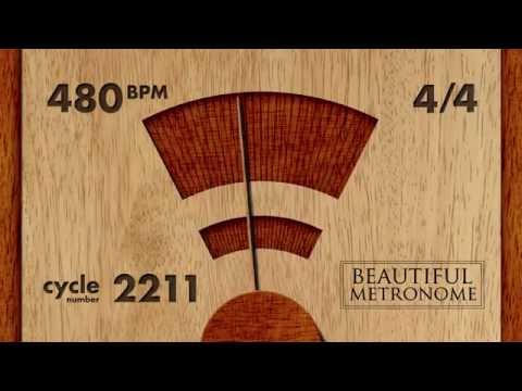 480 BPM 4/4 Wood Metronome HD