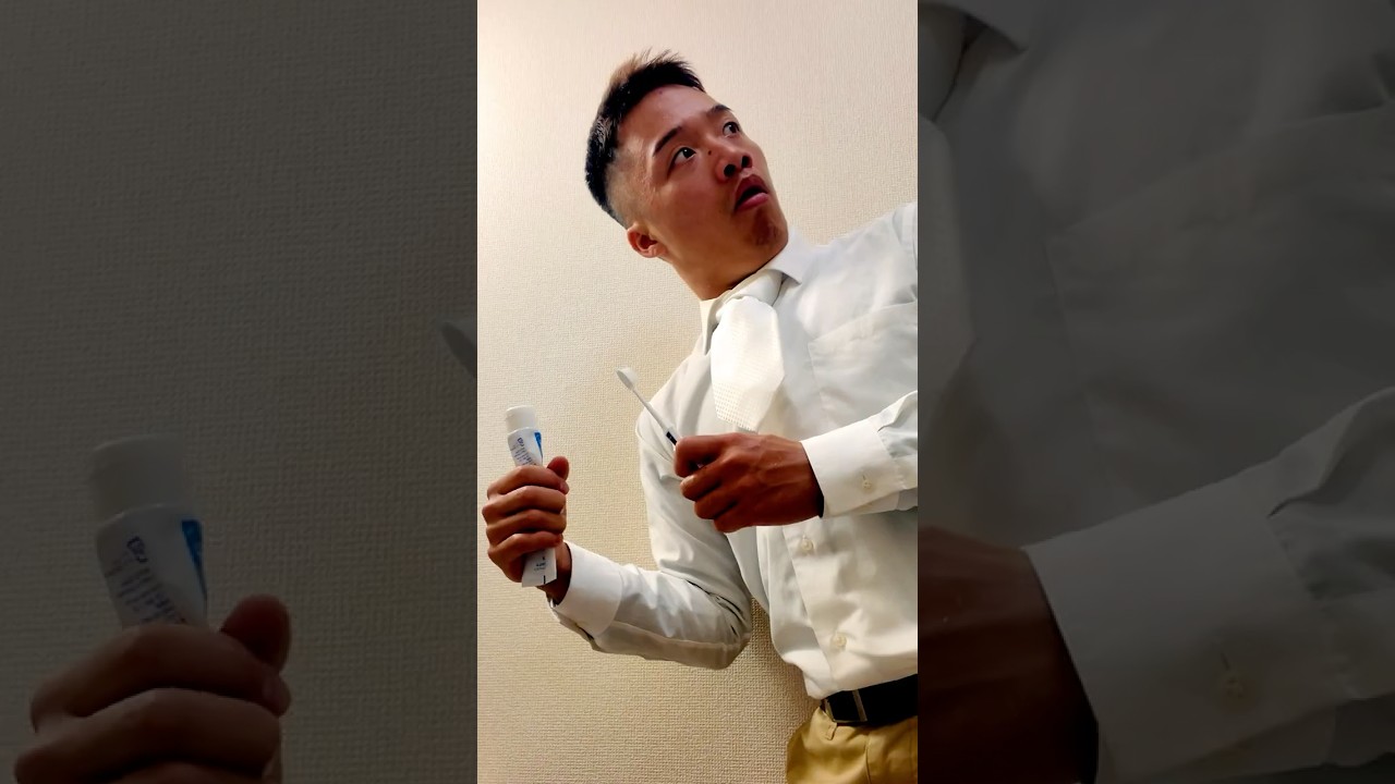 When you squeeze out the remaining toothpaste #comedy #comongoshi #dragonball