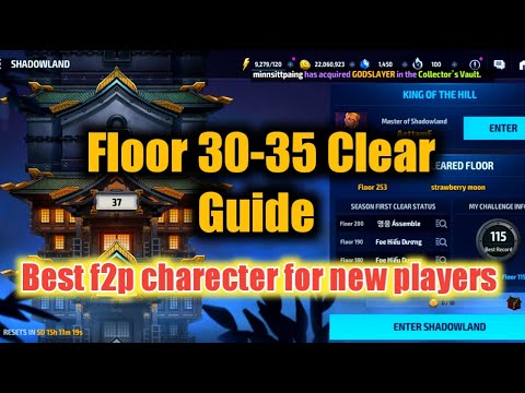 Shadowland clear guide | Floor 30-35 in hindi | Marvel future fight - HINDI