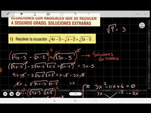 Ecuaciones con radicales y soluciones extrañas 1