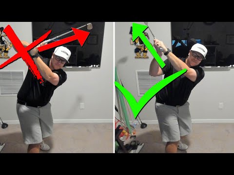 Part of a video titled Stop Going Across The Line At The Top Of Your Golf Swing With This ...