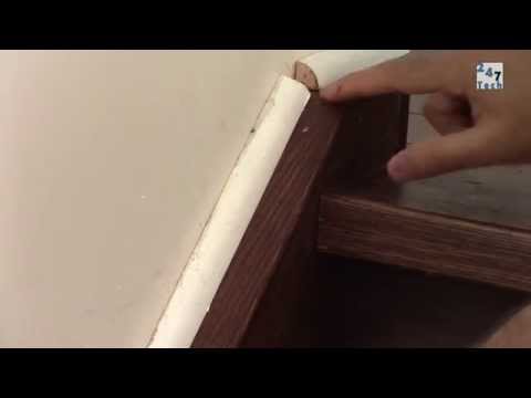 How to cut Quarter round wood at 45 degrees down vid:247-007