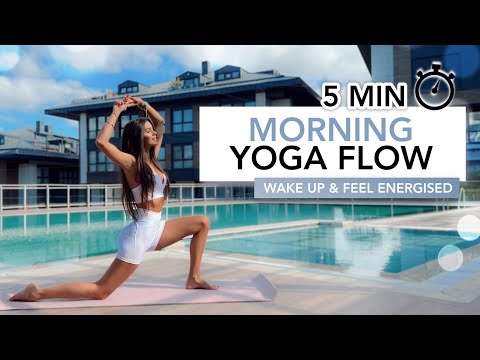 5 MIN MORNING YOGA FLOW | Yoga-Morgenroutine - Wach & Energiegeladen In Den Tag | Eylem Abaci
