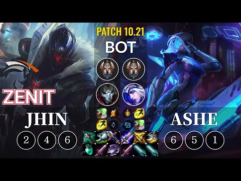 HLE Zenit Jhin vs Ashe Bot - KR Patch 10.21