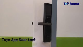Touch Panel Tuya App Door Lock Biometric Support Remote Access