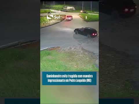 Caminhoneiro evita tragédia para evitar impacto com motociclista em Pedro Leopoldo MG