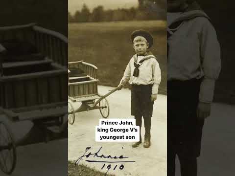 Prince John, the youngest son of king George V 👑|| 20th century history || British royal family