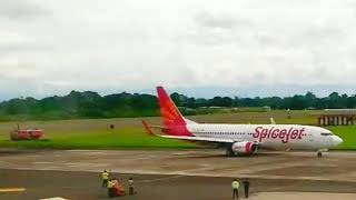 preview picture of video 'Spicejet 1st Boeing Flight at silchar'