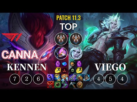T1 Canna Kennen vs Viego Top - KR Patch 11.3
