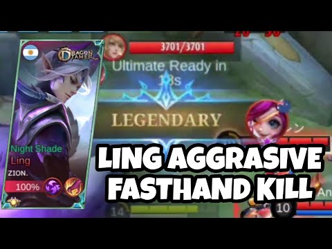 LING LEGENDARY AGGRASIVE FASTHAND GAMEPLAY LING MOBILE LEGEND BANG BANG #zionmlbb