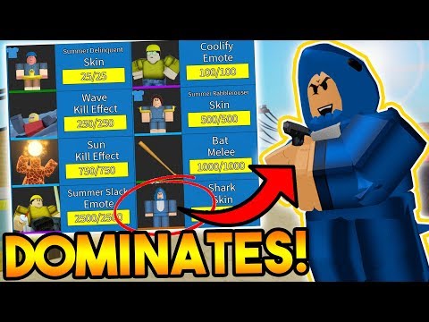 SHARK SKIN DOMINATES SERVERS IN ARSENAL! (ALL SUMMER SKINS!) (ROBLOX)