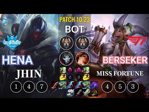 hyF Hena Jhin vs T1 Berseker Miss Fortune Bot - KR Patch 10.23