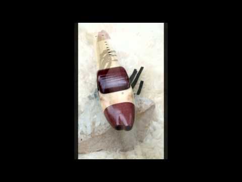 Native American Inspired 7 hole F# Drone of Aspen and Purpleheart accents