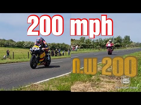 200 mph  at northwest 200 Road race .Northern Ireland.