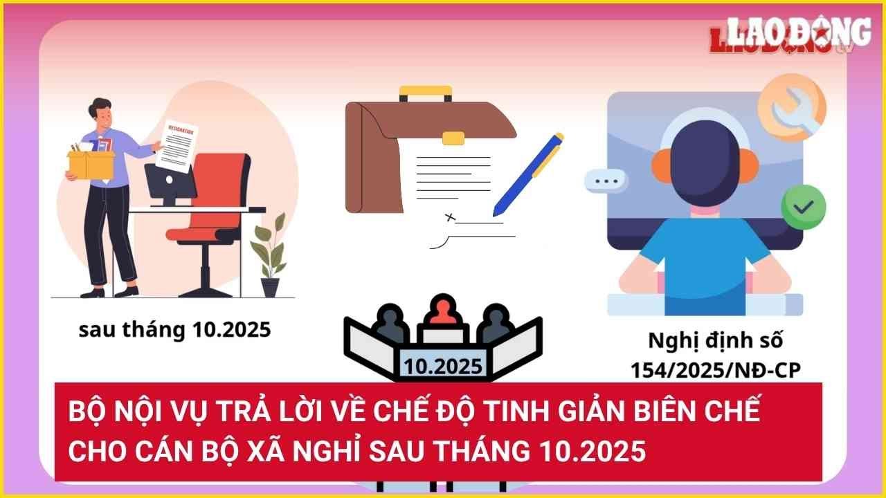 Bộ Nội vụ trả lời về chế độ tinh giản biên chế cho cán bộ xã nghỉ sau tháng 10.2025