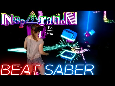 Beat Saber || Inspiration - Unknown Brain feat. Aviella, First Attempt + Full Combo || Mixed Reality