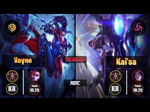 GrandMaster VAYNE [Press the Attack] (ADC) VS  KAI'SA - Grandmaster KR Patch 10.25