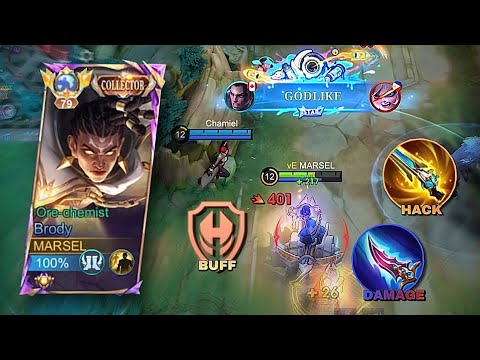 BRODY BUFF WITH NEW DAMAGE BUILD AND EMBLEM! BRODY GOLD LANE MONSTER!