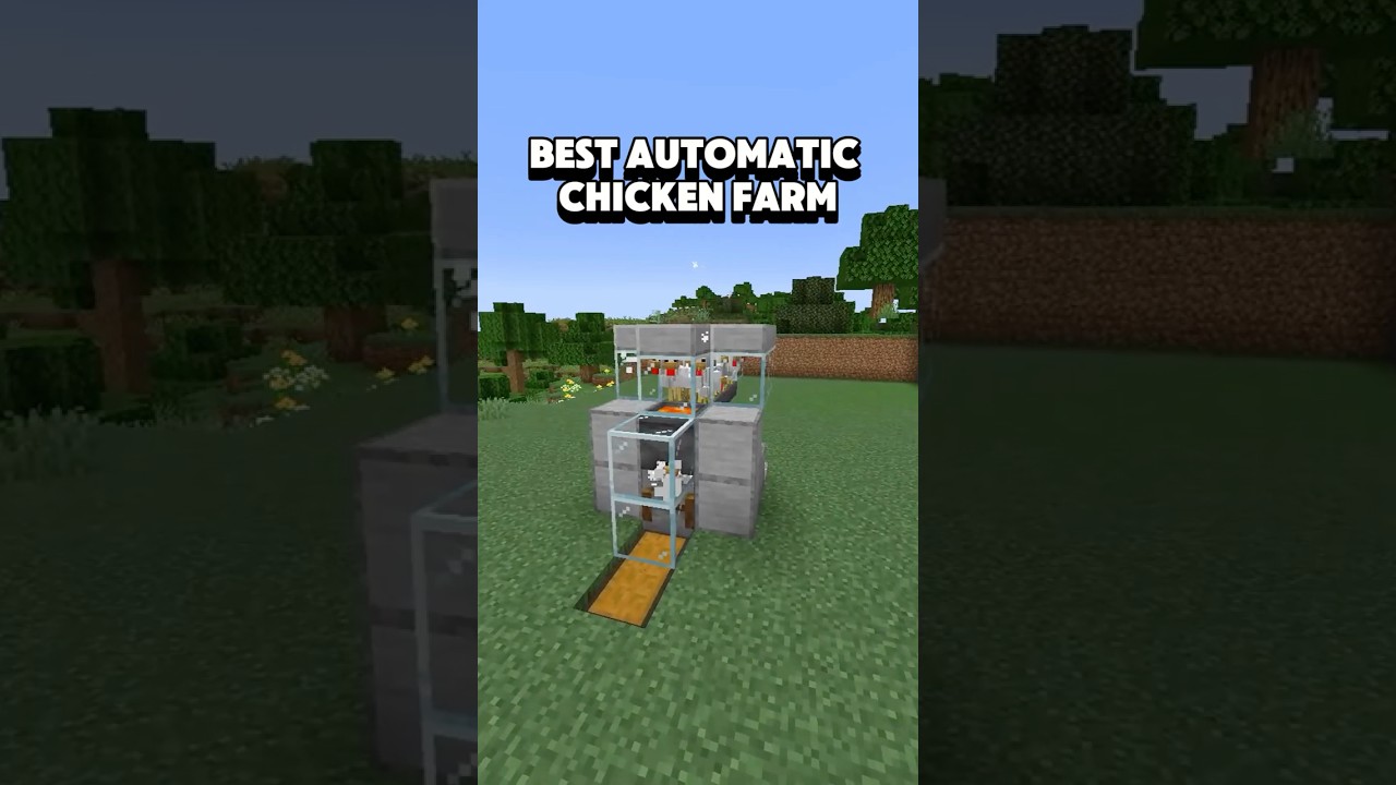 Best Automatic Chicken Farm In Minecraft! #minecraft #survival #minecraftfarm