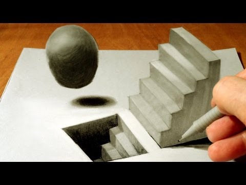 Step By Step 3D Drawings On Paper / 3D Hole Drawing On Paper - YouTube ...