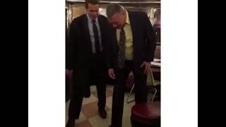 Jonathan Groff & Holt McCallany on the sets of Mindhunter