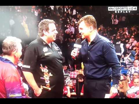 The awkward darts moment with Adrian Lewis