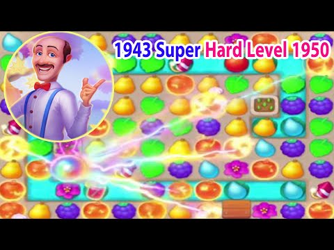 Gardenscapes Hard Level 1943 and Super Hard Level 1950