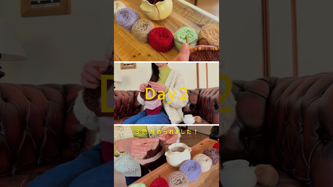 カシミヤのアソートパックで瞑想マフラーを編みました！ #棒針編み #knitting