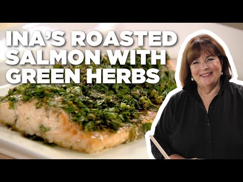 Ina Garten's Roasted Salmon with Green Herbs | Barefoot Contessa | Food Network