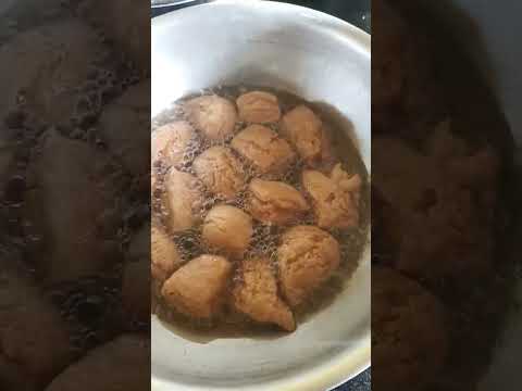 short cake deep frying in the making #hanifafoods