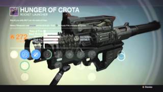 Destiny - RAID: Gun - Hunger Of Crota - Rocket Launcher - The Dark Below
