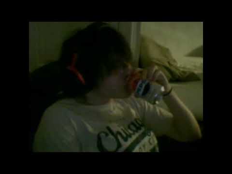 Trans girl drinks a pepsi max strawberries 'n' cream at 12:55 AM