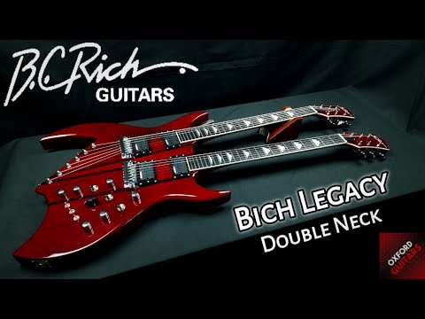 B.C. Rich Bich Legacy Double Neck 2009 Trans Red Made in Korea Rockfield Mafia pickups + OHSC image 26